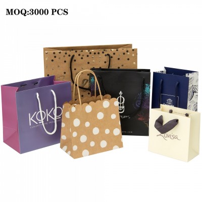 paper bag custom wholesale kraft manufacturers with your own logo supplier brown craft bags packaging gift luxury logo print