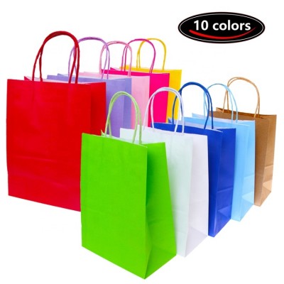 Small Custom Printed Your Own Logo Carrier Custom Paper Bag,white kraft Gift Bags Paper