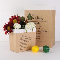 Shopping Flower Paper Bag square flower packaging bag for gift